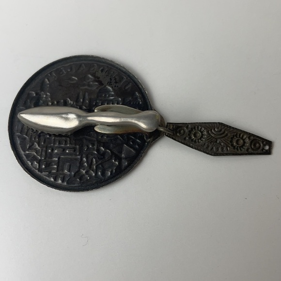 Sterling Silver Pin Clip Vintage Jerusalem - Picture 3 of 13
